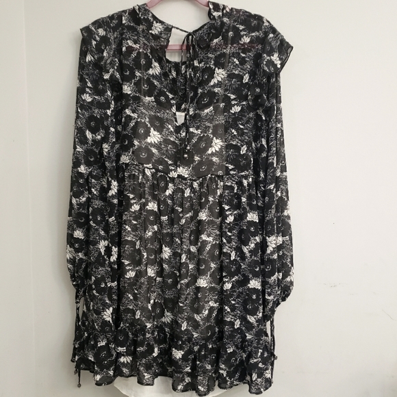 NWT Free People These Dreams Boho Tunic Dress Size L - Picture 1 of 3